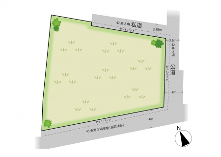 近隣商業地域
事業、アパート、住宅まで多彩な用途に対応できる汎用性の高い土地です。